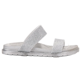 EXQUILY Pantofole di gomma alla moda grigio