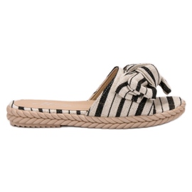 SHELOVET Pantofole Con Fiocco bianco