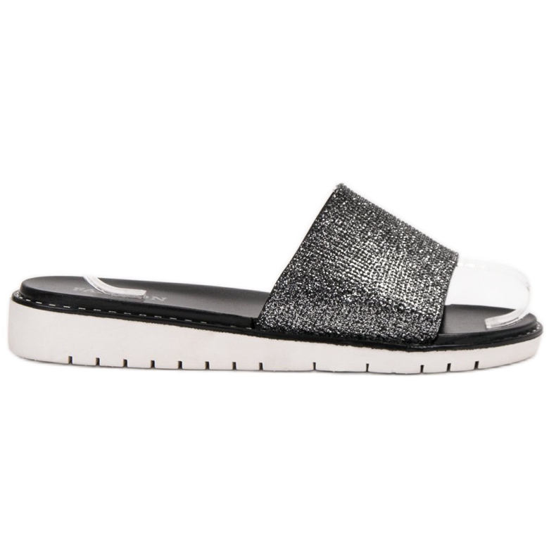 Fashion Pantofole lucide alla moda nero