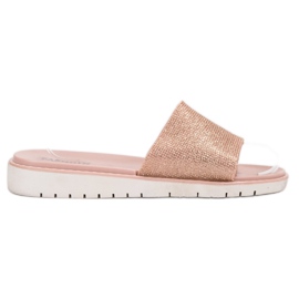 Fashion Pantofole lucide alla moda marrone