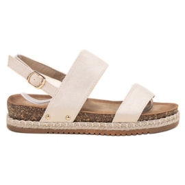 Bestelle Sandali Con Glitter beige