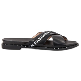 SHELOVET Pantofole nere alla moda nero
