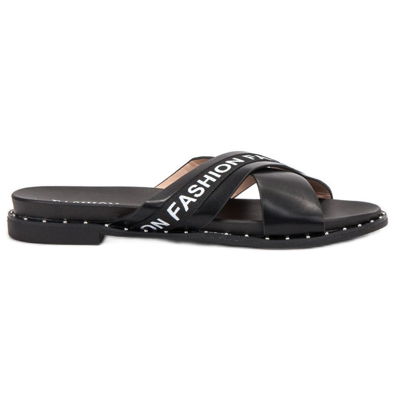 SHELOVET Pantofole nere alla moda nero