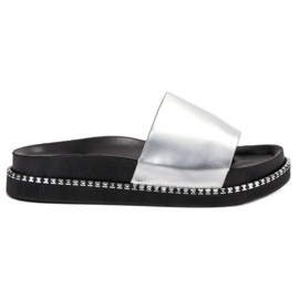 Bestelle Pantofole argento da donna grigio