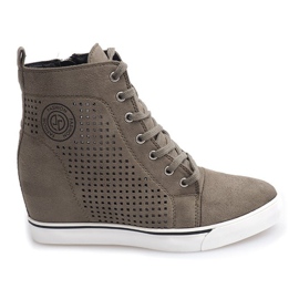 Sneakers traforate XW36236 Oliva multicolore verde