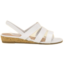 Fama Sandali in camoscio con elastico bianco