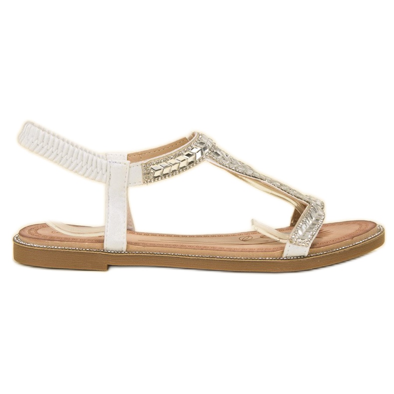 Forever Folie Sandali Slip-on Con Cristalli bianca