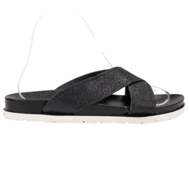 Emaks Pantofole Nere Con Glitter nero