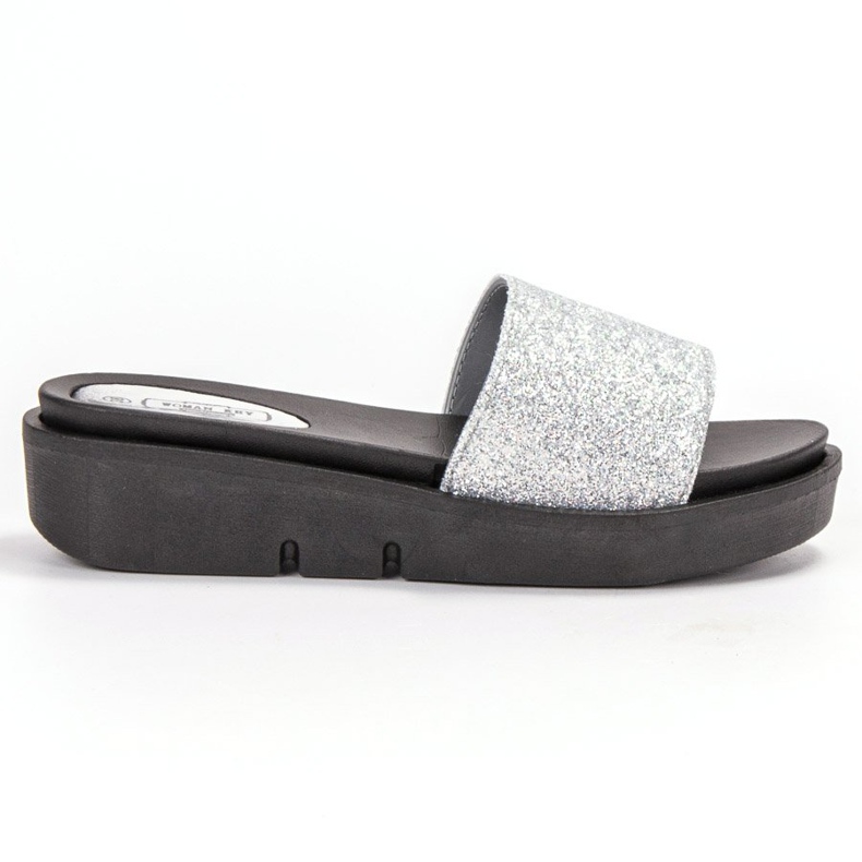 SHELOVET Pantofole con zeppa in gomma grigio
