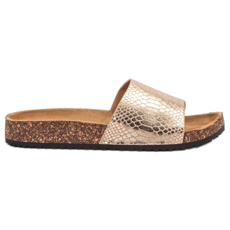 Jumex Pantofole da donna dorate d'oro