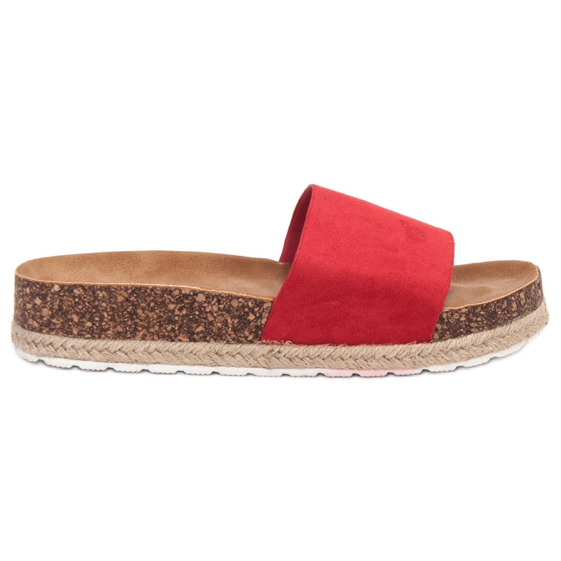 SHELOVET Espadrillas in camoscio rosso