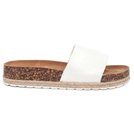 SHELOVET Espadrillas in camoscio bianco
