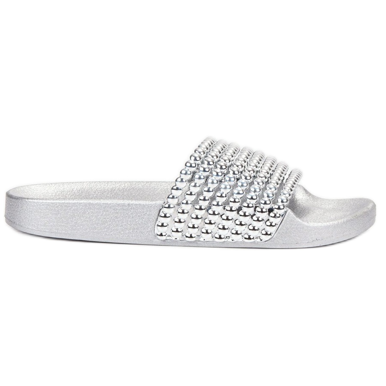 Bestelle Pantofole di gomma con perline grigio