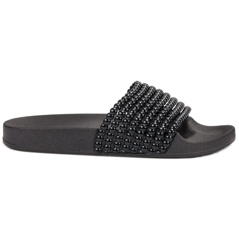 Bestelle Pantofole di gomma con perline nero