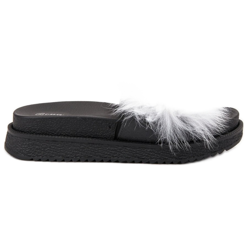 SHELOVET Pantofole Con Pelliccia bianca