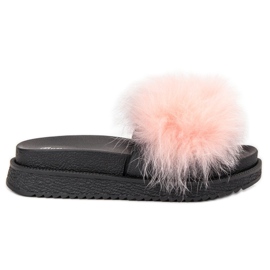 SHELOVET Pantofole Con Pelliccia rosa