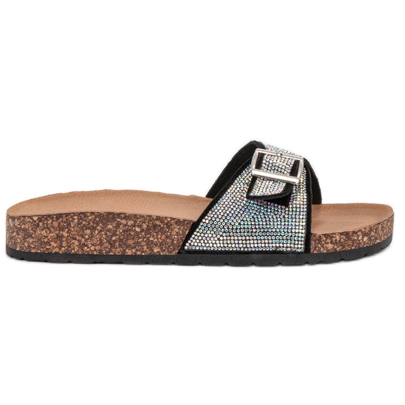 Marquiz Pantofole Lucide Con Fibbia nero