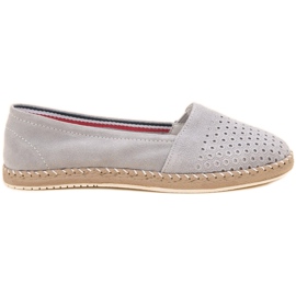 SHELOVET Espadrillas in pelle grigio