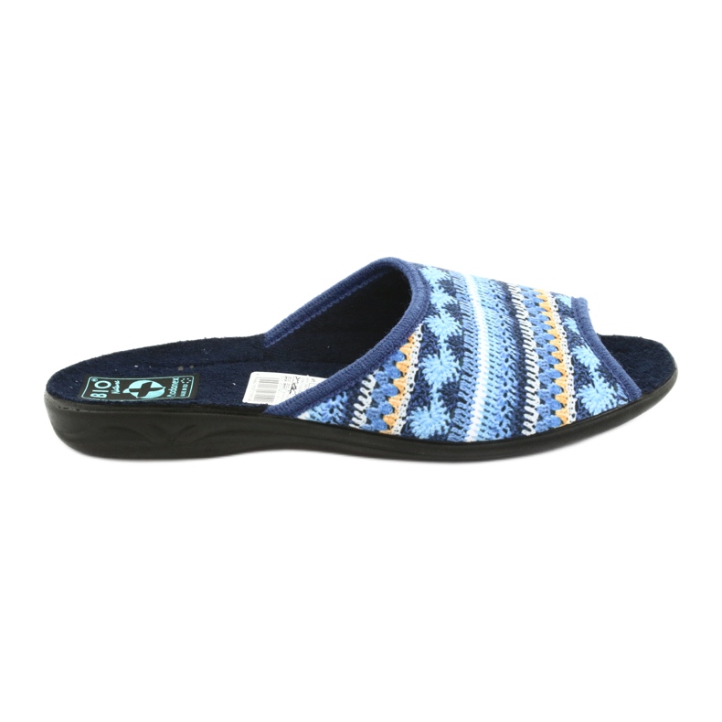 Pantofole maglione norvegese Adanex nero blu navy blu giallo