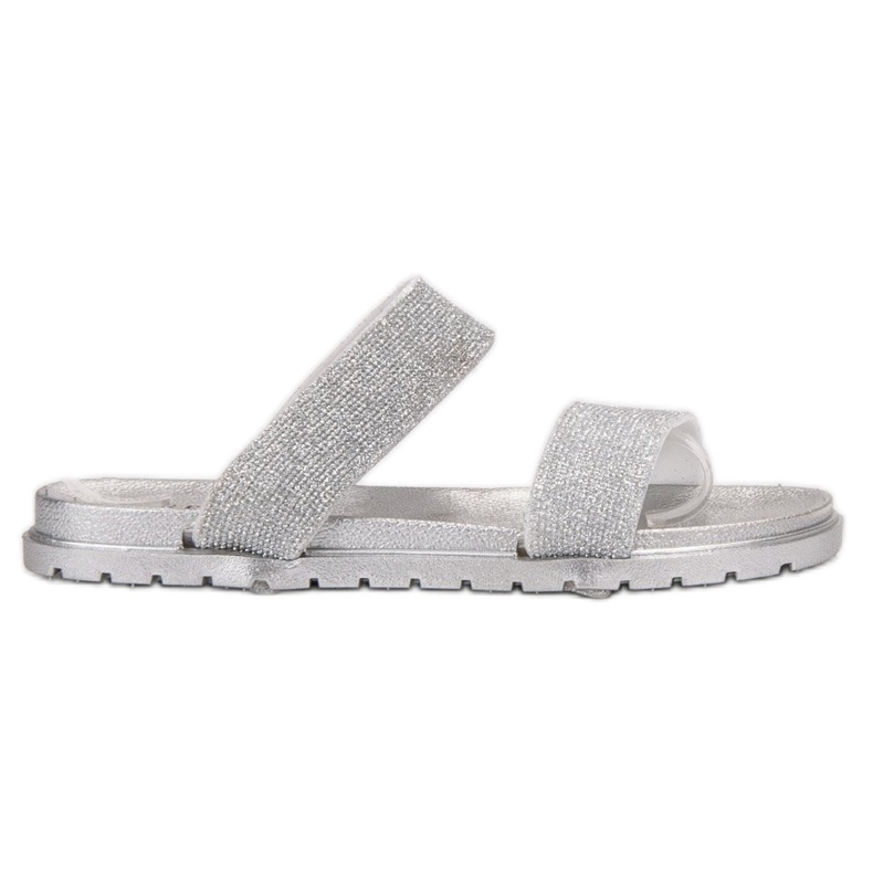 SHELOVET Pantofole In Gomma Con Glitter grigio