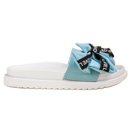 Jumex Pantofole Con Fiocco Amore blu