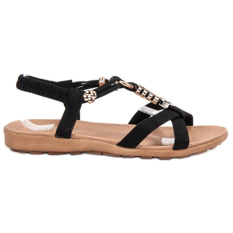SHELOVET Sandali neri slip-on nero