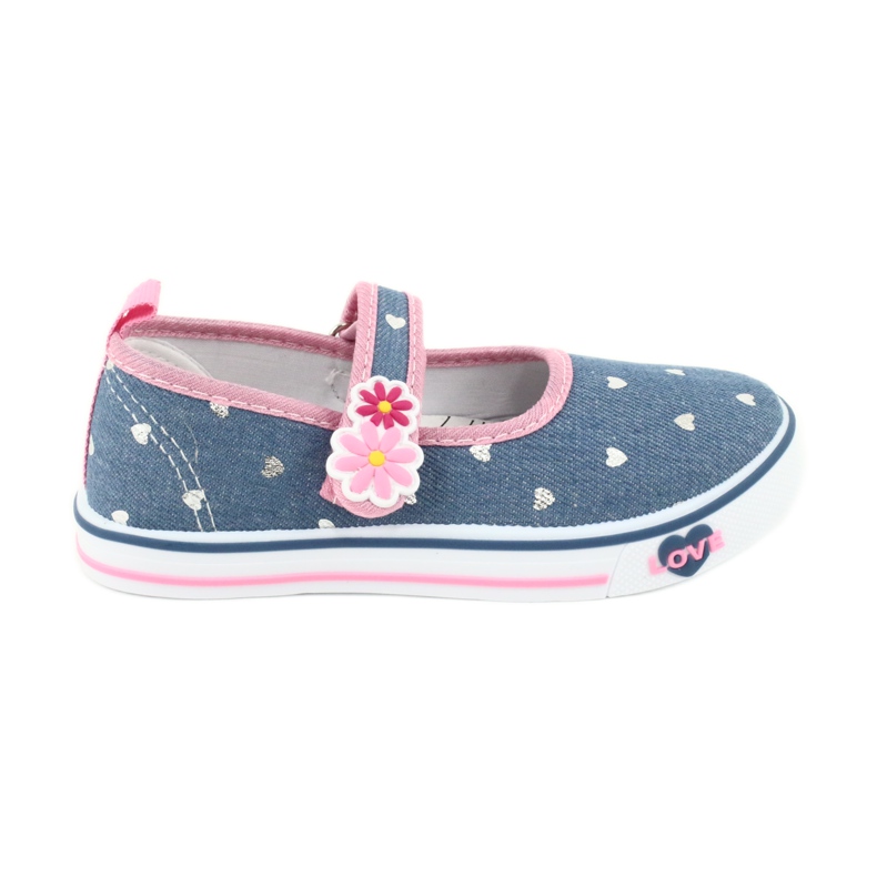 American Club TEN14 Sneaker con velcro blu rosa grigio