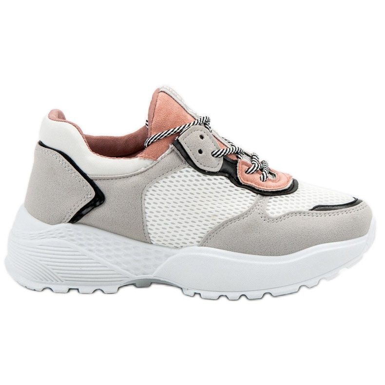 SHELOVET Scarpe da ginnastica alla moda rosa grigio