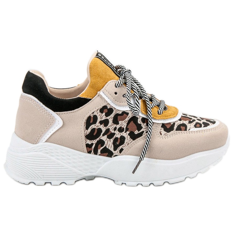 SHELOVET Sneakers alla moda con stampa leopardata marrone