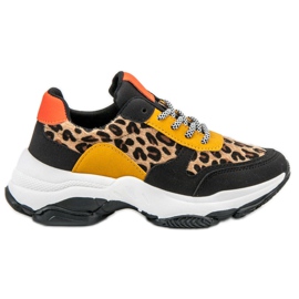 SHELOVET Sneakers colorate con stampa leopardata multicolore