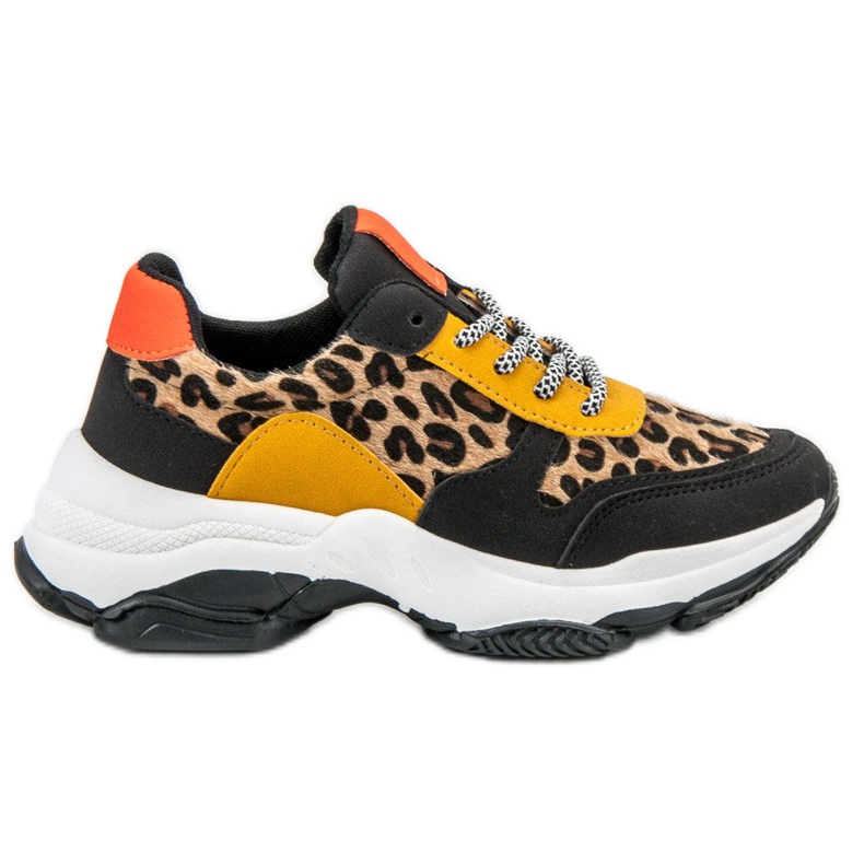 SHELOVET Sneakers colorate con stampa leopardata multicolore