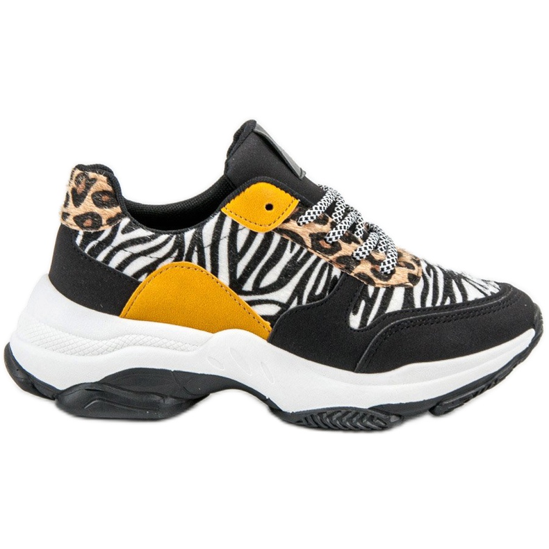 SHELOVET Sneakers con stampa animalier nero multicolore