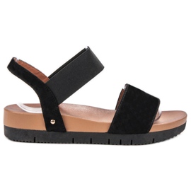 Primavera Sandali in camoscio con elastico nero