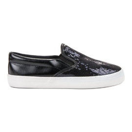SHELOVET Slipon Con Paillettes nero