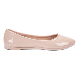 SHELOVET Ballerine laccate marrone