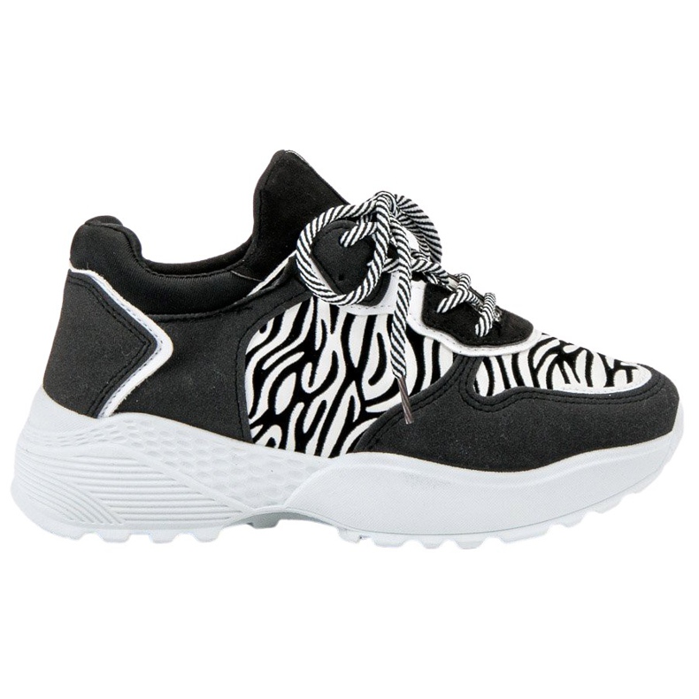 SHELOVET Sneakers alla moda con stampa zebrata bianca nero