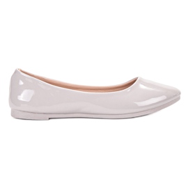 SHELOVET Ballerine laccate grigio