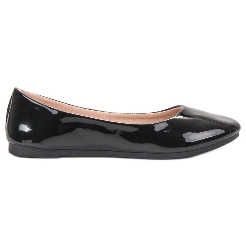 SHELOVET Ballerine laccate nero