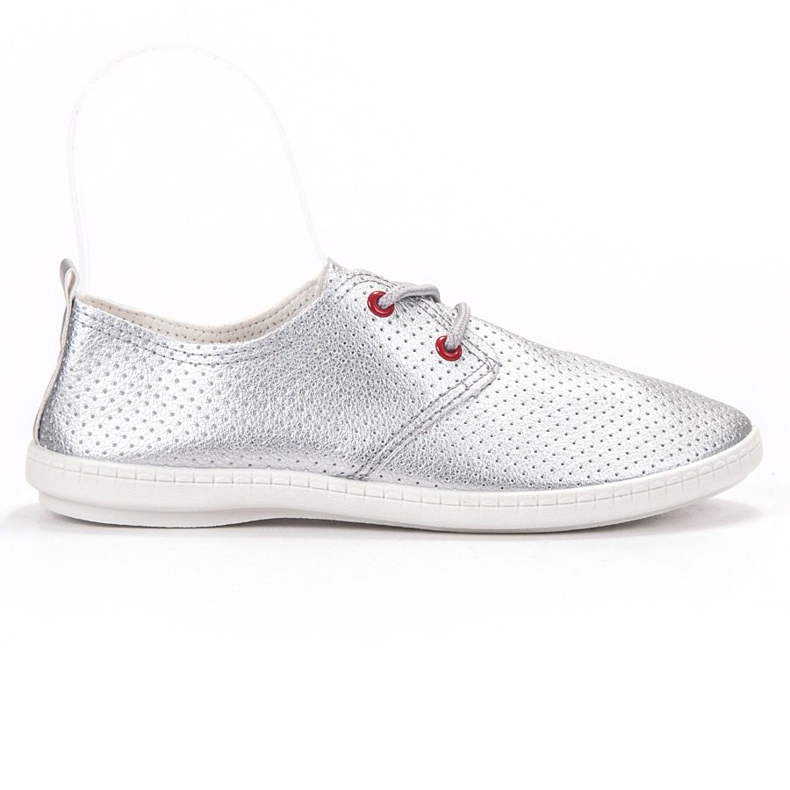 SHELOVET Scarpe da ginnastica argento grigio
