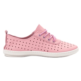 SHELOVET Sneakers da donna traforate rosa