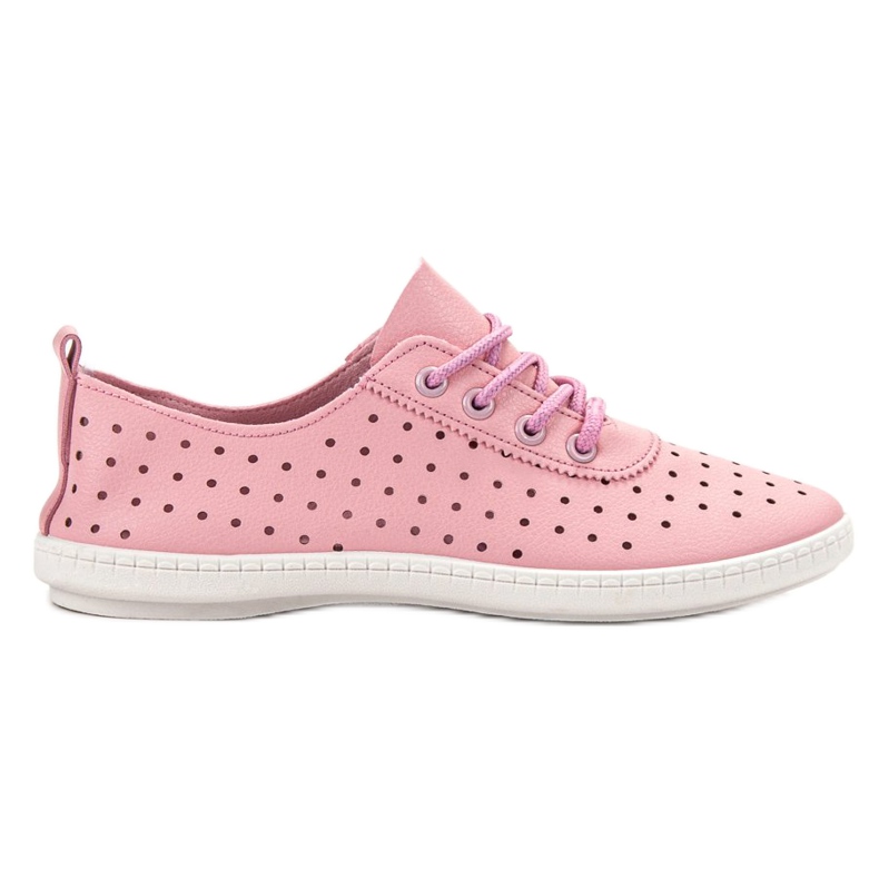 SHELOVET Sneakers da donna traforate rosa