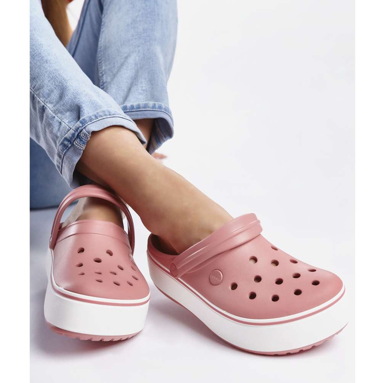 Crocs Piattaforma Crocband Clog 6PH Blossom White multicolore