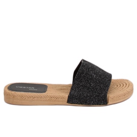 Pantofole nere da donna nere JFF-V182 Black nero