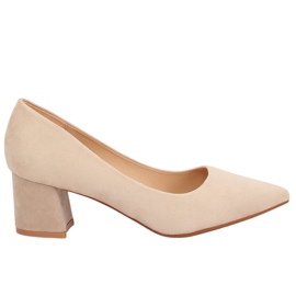 Décolleté con tacco beige KJ-10 Beige