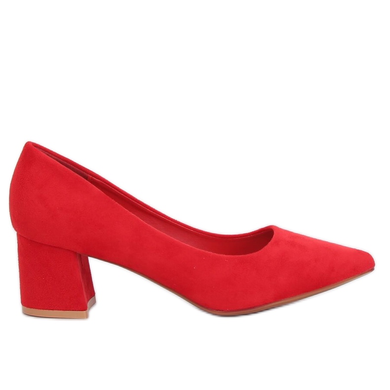 Décolleté con tacco largo rosso KJ-10 Red