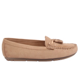 Mocassini da donna beige L7183 Khaki
