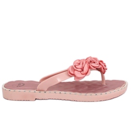 Infradito con fiori rosa YJL-1818 Pink