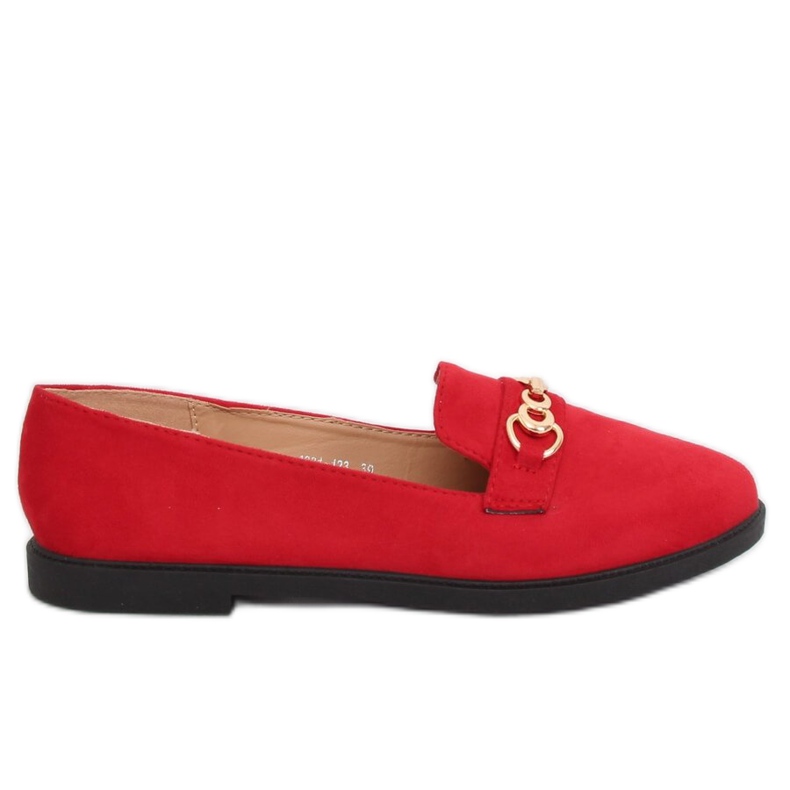 Mocassini da donna rossi 1631-123 Red rosso