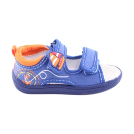 Sandali da bambino blu American Club TEN36 arancia