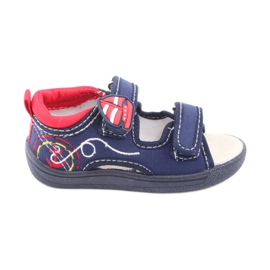 Sandali da bambino blu navy American Club TEN36 rosso
